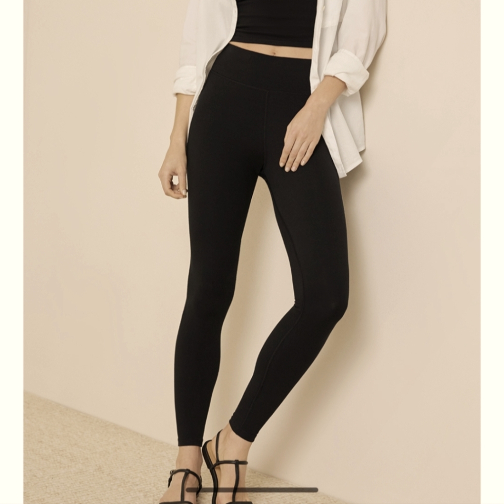 NEW Pact Organic Cotton Stretch Black Leggings Women’s Size XS Luxury Yoga Pants